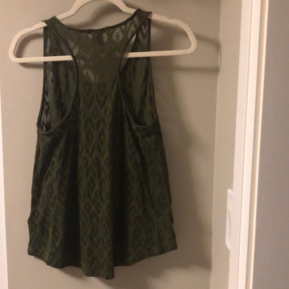 H&M | Sheer Green Racerback Tank Top - Picture 4 of 7